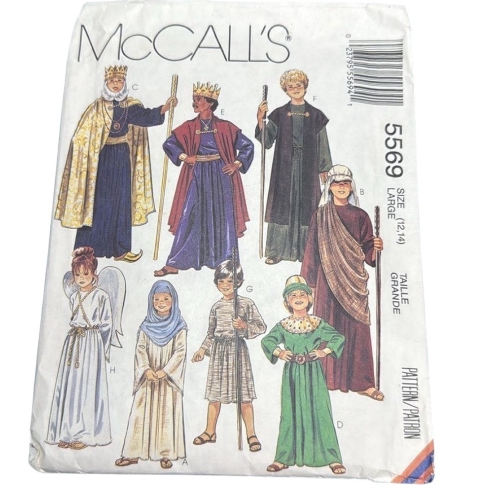 McCall’s Sewing Pattern 5569 Kids Costume